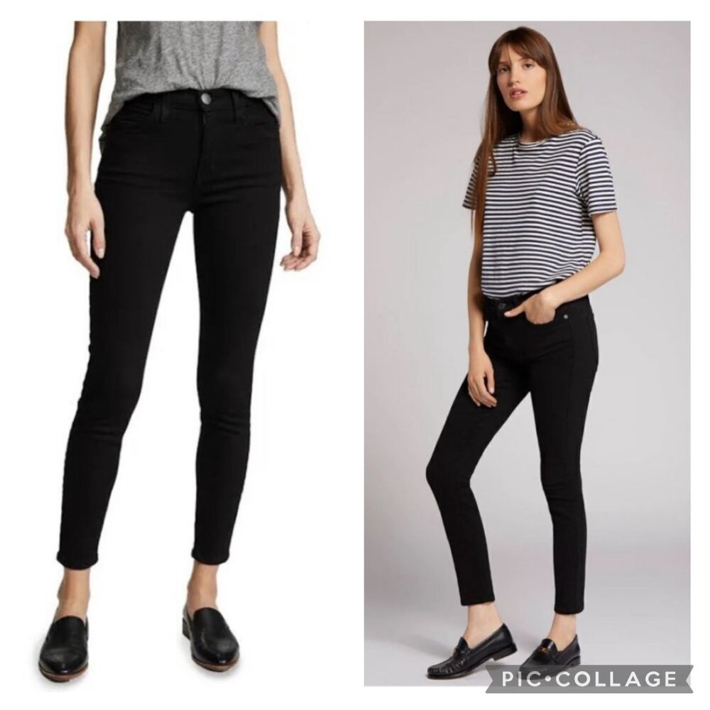 Current Elliot The‎ Stiletto Mid Rise Skinny Jeans Size 24 Black